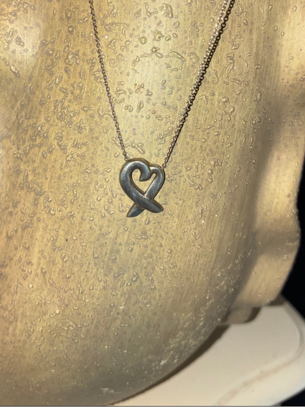 Tiffany & Co. Paloma Picasso Sterling Silver Loving Heart Pendant Necklace